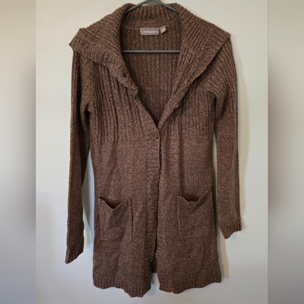 Croft & Barrow Brown Cardigan Size Small